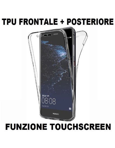 CUSTODIA per HUAWEI P10 LITE IN GEL TPU SILICONE FRONTALE + POSTERIORE ULTRA SLIM 0,3mm TRASPARENTE