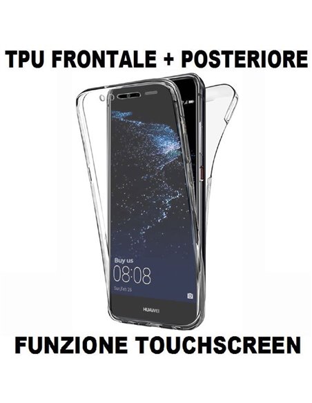 CUSTODIA per HUAWEI P10 IN GEL TPU SILICONE FRONTALE + POSTERIORE ULTRA SLIM 0,3mm TRASPARENTE