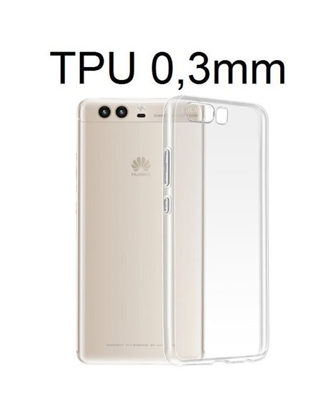 CUSTODIA per HUAWEI P10 PLUS IN GEL TPU SILICONE ULTRA SLIM 0,3mm TRASPARENTE