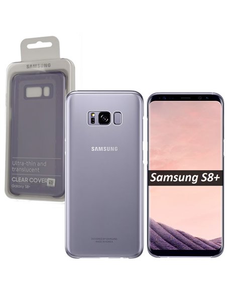 CUSTODIA ORIGINALE per SAMSUNG SM-G955 GALAXY S8 PLUS - CLEAR COVER COLORE VIOLA EF-QG955CVEGWW BLISTER