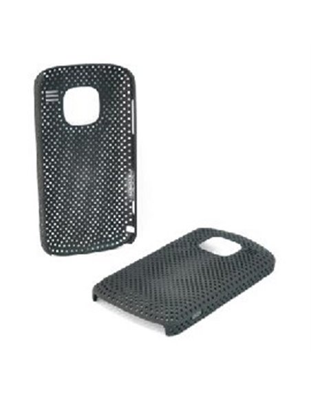 CUSTODIA CRISS CROSS RIGIDA per NOKIA E5 COLORE NERO