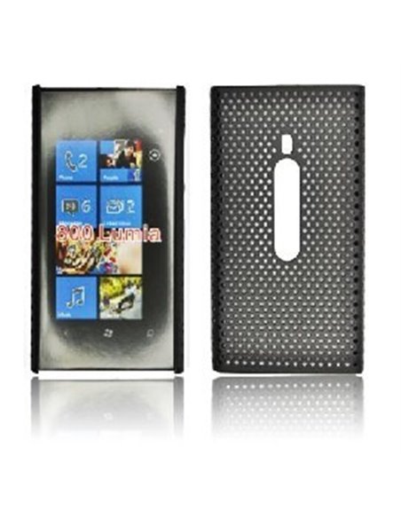 CUSTODIA CRISS CROSS RIGIDA per NOKIA 800 LUMIA COLORE NERO