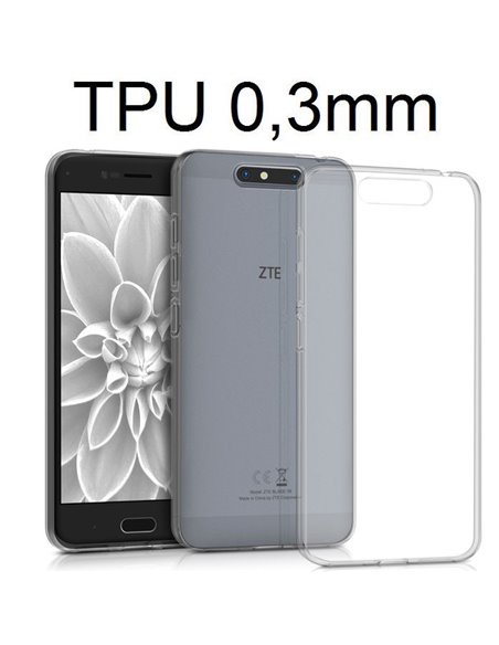 CUSTODIA per ZTE BLADE V8 IN GEL TPU SILICONE ULTRA SLIM 0,3mm TRASPARENTE