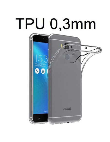 CUSTODIA per ASUS ZENFONE 3 MAX ZC553KL - 5.5' POLLICI IN GEL TPU SILICONE ULTRA SLIM 0,3mm TRASPARENTE