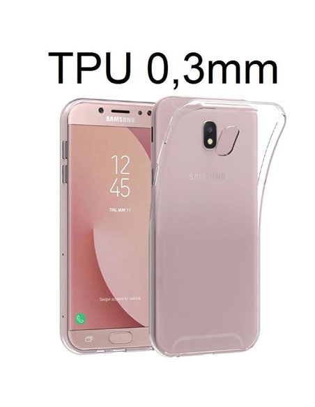 CUSTODIA per SAMSUNG SM-J730 GALAXY J7 (2017) IN GEL TPU SILICONE ULTRA SLIM 0,3mm TRASPARENTE