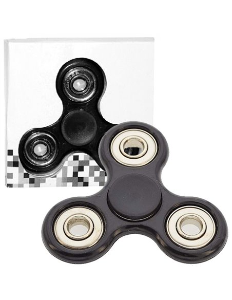 FIDGET SPINNER GIOCATTOLO ANTI-STRESS COLORE NERO BLISTER