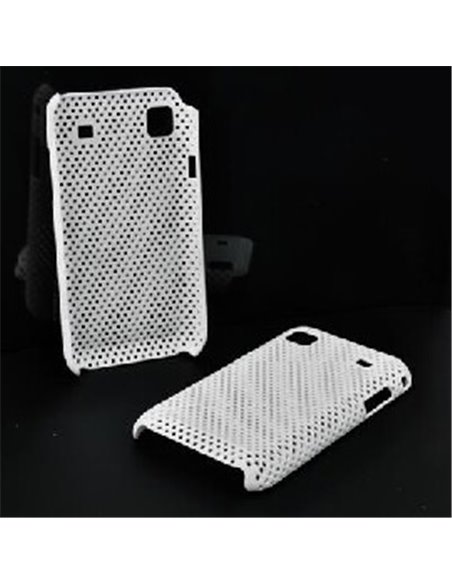 CUSTODIA CRISS CROSS RIGIDA per SAMSUNG I9000 Galaxy S, I9008 Galaxy S COLORE BIANCO