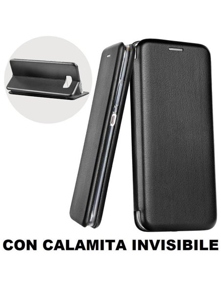 CUSTODIA per SAMSUNG SM-G955 GALAXY S8 PLUS - FLIP ORIZZONTALE SIMILPELLE CON CHIUSURA MAGNETICA INVISIBILE E INTERNO IN TPU NER