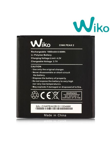 BATTERIA ORIGINALE per WIKO CINK PEAX 2 - 1800 mAh LI-ION BULK