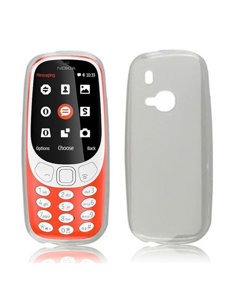 CUSTODIA per NOKIA 3310 (2017), NOKIA 3310 (2017) DUAL SIM IN GEL TPU SILICONE COLORE BIANCO TRASPARENTE