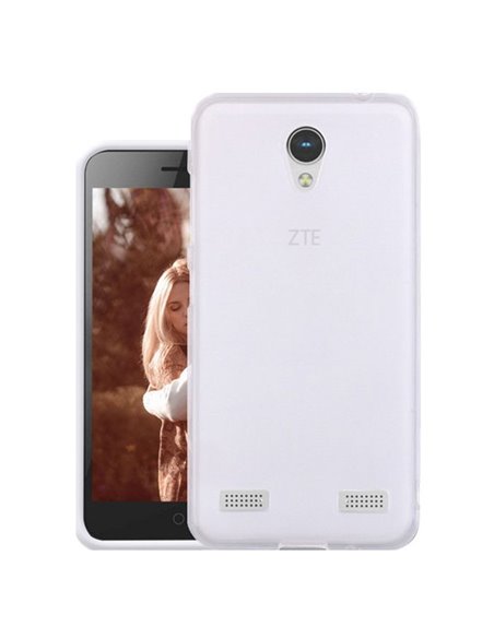 CUSTODIA per ZTE BLADE A520 IN GEL TPU SILICONE COLORE BIANCO TRASPARENTE