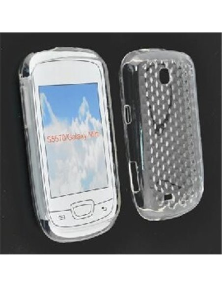 CUSTODIA GEL TPU SILICONE per SAMSUNG S5570 Galaxy Next COLORE BIANCO