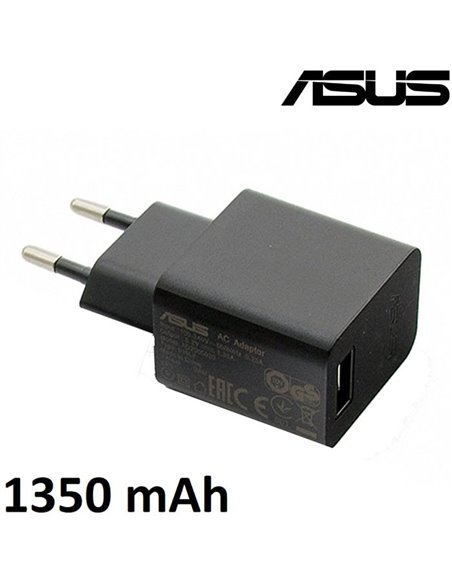 CARICATORE DA RETE 1350mAh ORIGINALE ASUS CON 1 PORTA USB COLORE NERO AD2005020 BULK