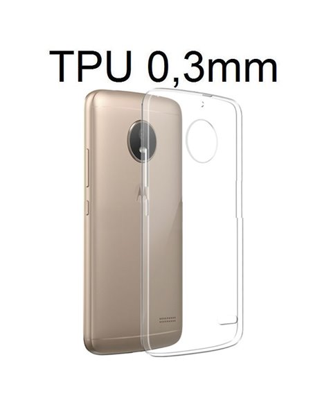 CUSTODIA per MOTOROLA MOTO E4, MOTO E (4Âª generazione), XT1766 - 5.0' POLLICI - IN GEL TPU SILICONE ULTRA SLIM 0,3mm TRASPARENT