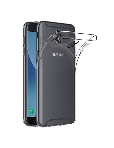 CUSTODIA per SAMSUNG SM-J730 GALAXY J7 (2017) IN GEL TPU SILICONE TRASPARENTE