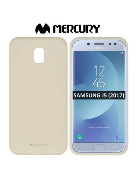 CUSTODIA per SAMSUNG SM-J530 GALAXY J5 (2017) IN GEL TPU SILICONE COLORE BEIGE ALTA QUALITA' MERCURY SOFT BLISTER