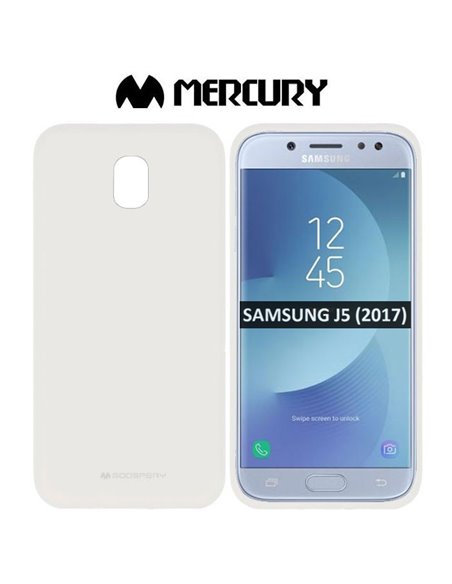 CUSTODIA per SAMSUNG SM-J530 GALAXY J5 (2017) IN GEL TPU SILICONE COLORE BIANCO ALTA QUALITA' MERCURY SOFT BLISTER