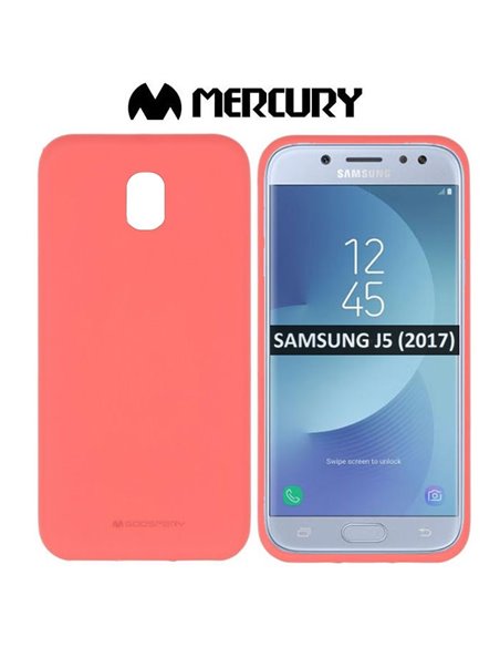 CUSTODIA per SAMSUNG SM-J530 GALAXY J5 (2017) IN GEL TPU SILICONE COLORE ROSA ALTA QUALITA' MERCURY SOFT BLISTER