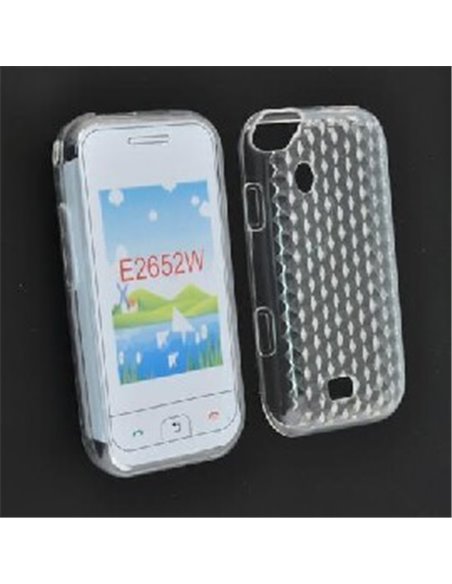 CUSTODIA GEL TPU SILICONE per SAMSUNG E2652 COLORE BIANCO