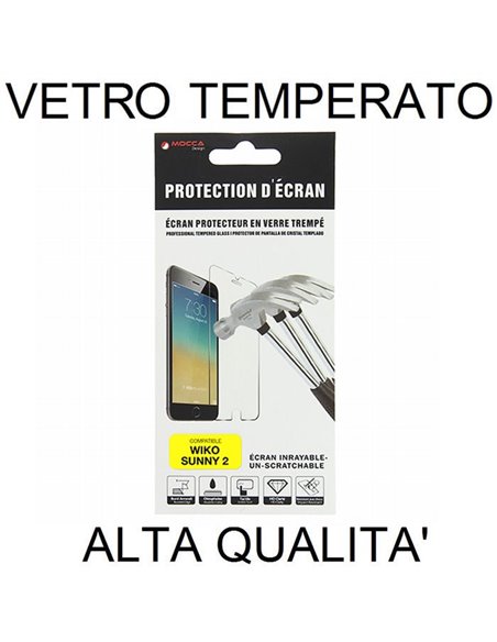 PELLICOLA per WIKO SUNNY 2 - PROTEGGI DISPLAY VETRO TEMPERATO 0,33mm ALTA QUALITA' MOCCA BLISTER