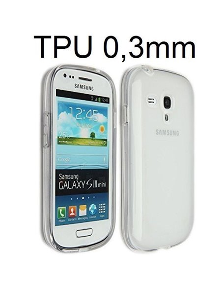 CUSTODIA per SAMSUNG I8190 GALAXY S3 MINI, I8200 GALAXY S3 MINI VE IN GEL TPU SILICONE ULTRA SLIM 0,3mm TRASPARENTE