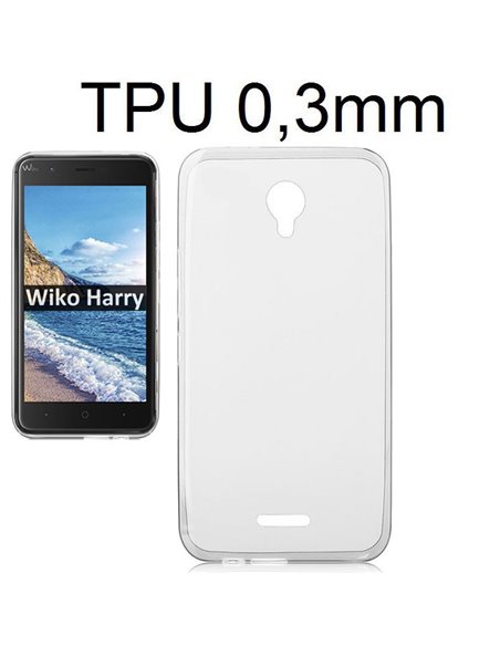 CUSTODIA per WIKO HARRY IN GEL TPU SILICONE ULTRA SLIM 0,3mm TRASPARENTE