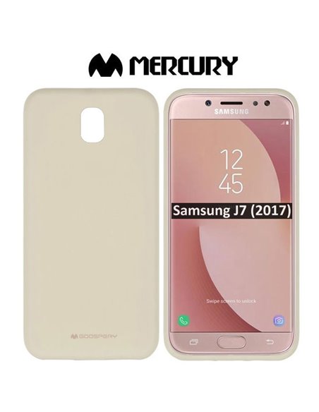 CUSTODIA per SAMSUNG SM-J730 GALAXY J7 (2017) IN GEL TPU SILICONE COLORE BEIGE ALTA QUALITA' MERCURY SOFT BLISTER