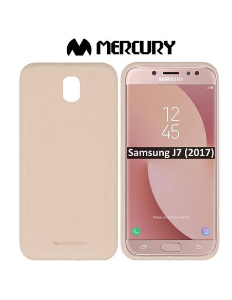 CUSTODIA per SAMSUNG SM-J730 GALAXY J7 (2017) IN GEL TPU SILICONE COLORE SABBIA ALTA QUALITA' MERCURY SOFT BLISTER