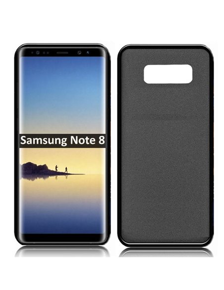 CUSTODIA per SAMSUNG GALAXY NOTE 8 (SM-N950) IN GEL TPU SILICONE COLORE NERO