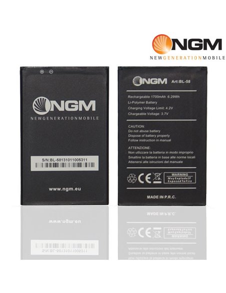 BATTERIA ORIGINALE NGM BL-58 per DYNAMIC FUN 1700 mAh LI-ION BULK