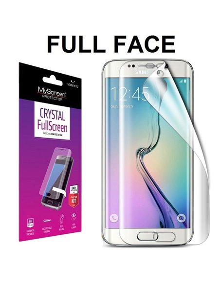 PELLICOLA per SAMSUNG SM-G925 GALAXY S6 EDGE - PROTEGGI DISPLAY FULL FACE (COPERTURA TOTALE) BLISTER