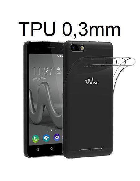 CUSTODIA per WIKO LENNY 3 IN GEL TPU SILICONE ULTRA SLIM 0,3mm TRASPARENTE