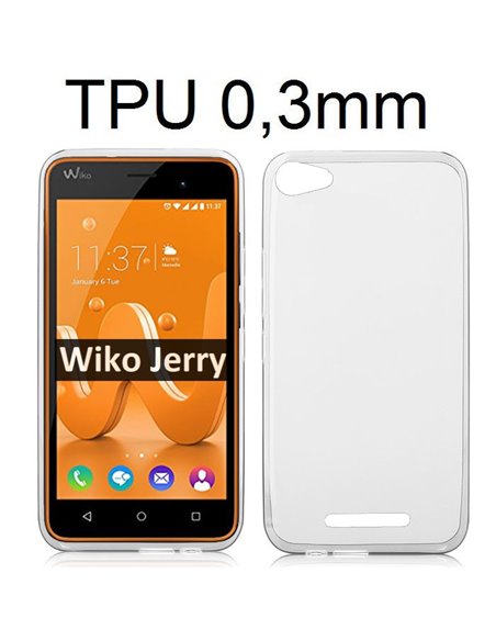 CUSTODIA per WIKO JERRY IN GEL TPU SILICONE ULTRA SLIM 0,3mm TRASPARENTE