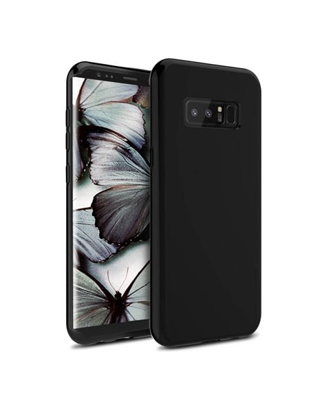 CUSTODIA per SAMSUNG GALAXY NOTE 8 (SM-N950) IN GEL TPU SILICONE COLORE NERO