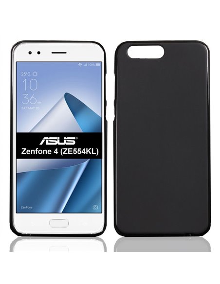 CUSTODIA per ASUS ZENFONE 4 (ZE554KL) - 5.5' POLLICI IN GEL TPU SILICONE COLORE NERO