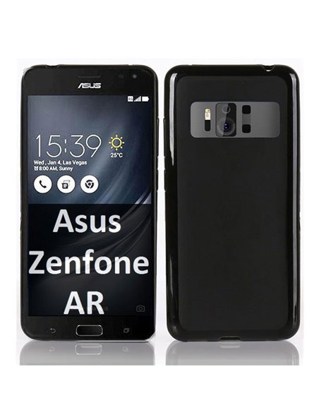 CUSTODIA per ASUS ZENFONE AR (ZS571KL) - 5.7' POLLICI IN GEL TPU SILICONE COLORE NERO