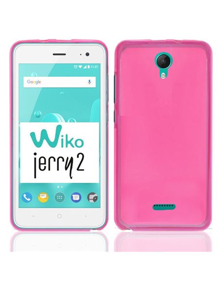 CUSTODIA per WIKO JERRY 2 IN GEL TPU SILICONE COLORE ROSA TRASPARENTE