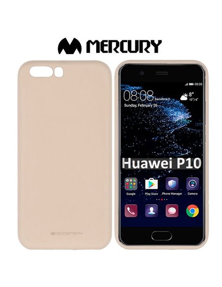 CUSTODIA per HUAWEI P10 IN GEL TPU SILICONE COLORE SABBIA ALTA QUALITA' MERCURY SOFT BLISTER