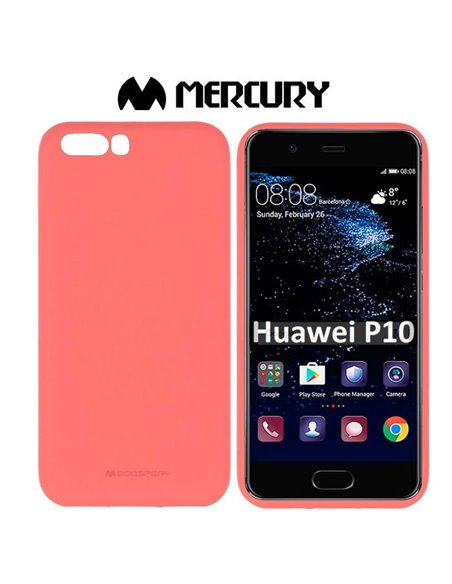 CUSTODIA per HUAWEI P10 IN GEL TPU SILICONE COLORE ROSA ALTA QUALITA' MERCURY SOFT BLISTER