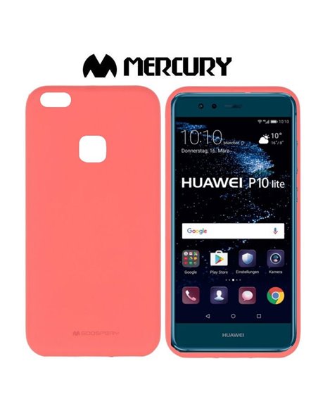 CUSTODIA per HUAWEI P10 LITE IN GEL TPU SILICONE COLORE ROSA ALTA QUALITA' MERCURY SOFT BLISTER