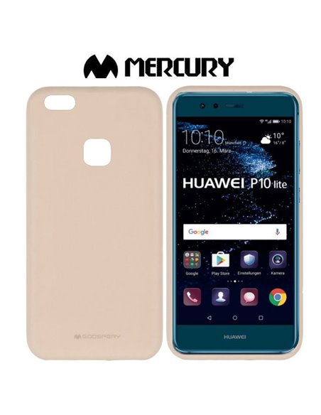 CUSTODIA per HUAWEI P10 LITE IN GEL TPU SILICONE COLORE SABBIA ALTA QUALITA' MERCURY SOFT BLISTER