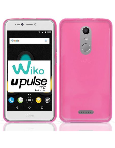 CUSTODIA per WIKO U PULSE LITE - 5.2' POLLICI IN GEL TPU SILICONE COLORE ROSA TRASPARENTE