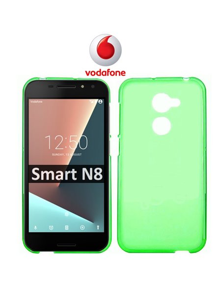 CUSTODIA per VODAFONE SMART N8 (VFD 610) IN GEL TPU SILICONE COLORE VERDE TRASPARENTE