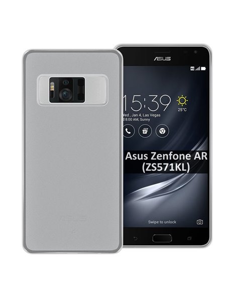 CUSTODIA per ASUS ZENFONE AR (ZS571KL) - 5.7' POLLICI IN GEL TPU SILICONE COLORE BIANCO TRASPARENTE