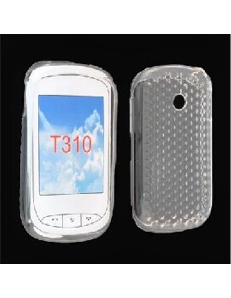 CUSTODIA GEL TPU SILICONE SEMI-RIGIDA per LG Bubble T310, GT310 Bubble COLORE BIANCO