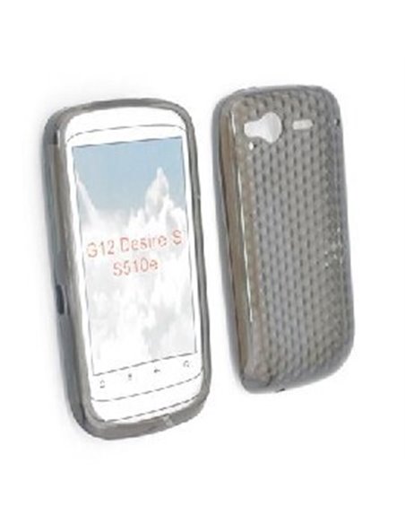 CUSTODIA GEL TPU SILICONE SEMI-RIGIDA per HTC Desire S, G12 COLORE NERO