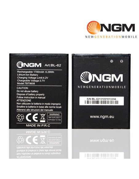 BATTERIA ORIGINALE NGM BL-62 per DYNAMIC RACING 2 - 1700 mAh LI-ION BULK