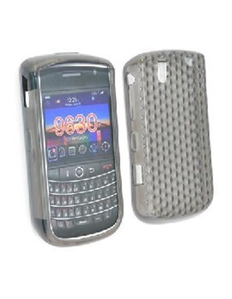 CUSTODIA GEL TPU SILICONE SEMI-RIGIDA per BLACKBERRY Tour 9630 COLORE NERO