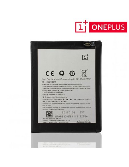 BATTERIA ORIGINALE per ONE PLUS 3 - 3000 mAh LI-ION BLP613 BULK