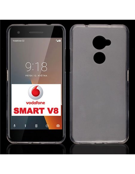 CUSTODIA per VODAFONE SMART V8 (VFD 710) IN GEL TPU SILICONE COLORE BIANCO TRASPARENTE